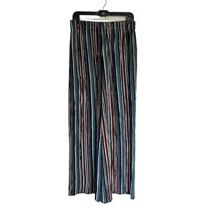 Like An Angel Striped Stretch Waist Wide Pants Large